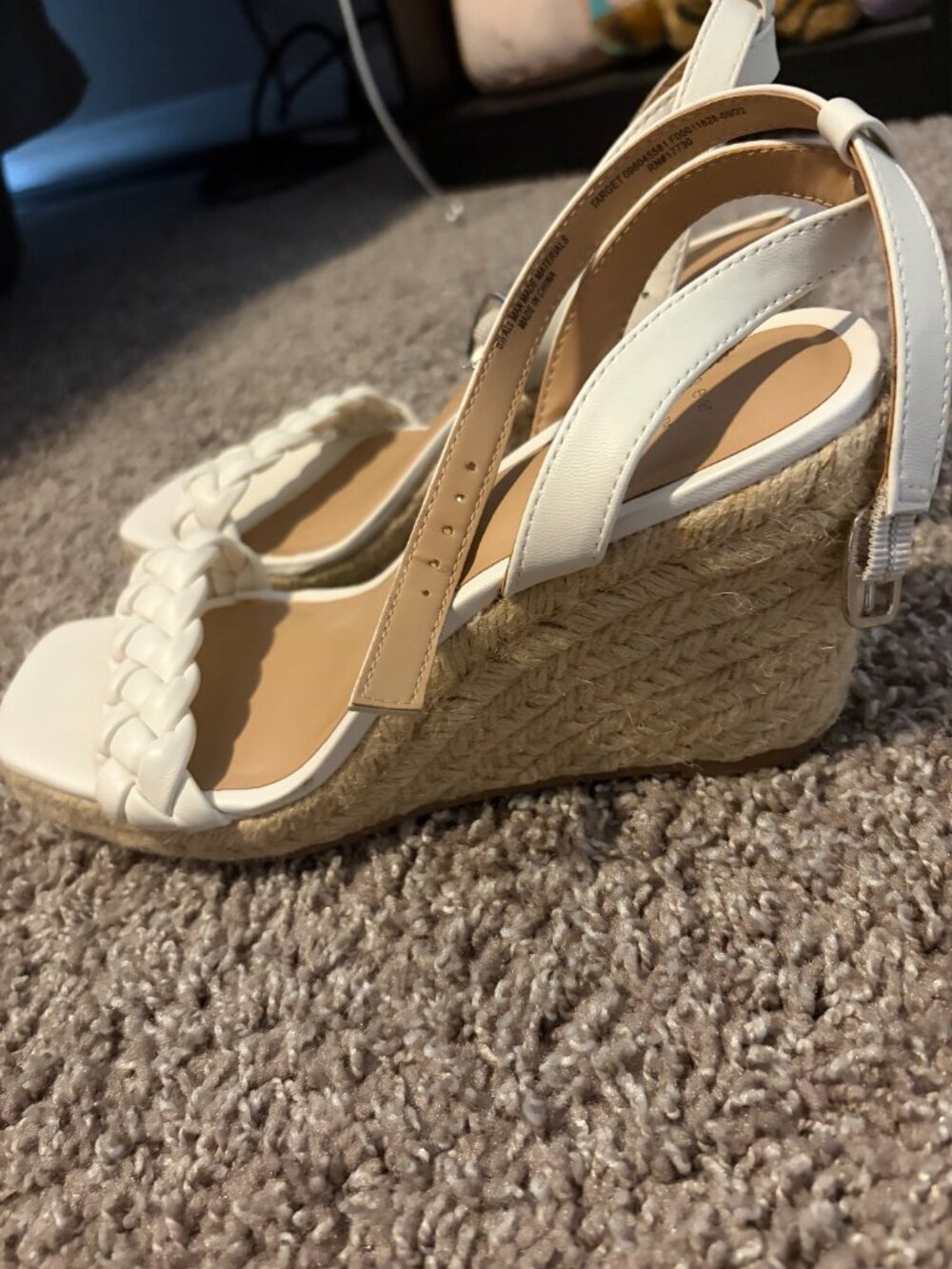 White Wedge Sandals - Picture 3 of 3
